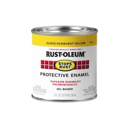 Rust-Oleum Stops Rust Indoor and Outdoor Gloss Sunburst Yellow Oil-Based Protective Paint 0.5 pt