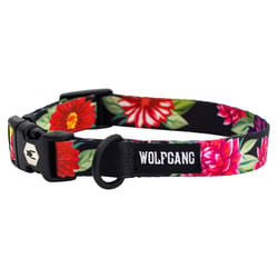 Wolfgang Multicolored DarkFloral Polyester Dog Collar Small