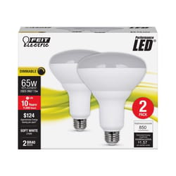 Feit Performance BR40 E26 (Medium) LED Bulb Soft White 65 Watt Equivalence 2 pk