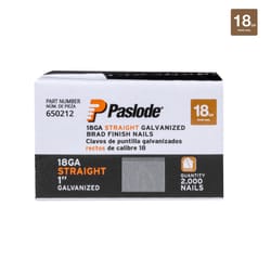 Paslode 1 in. L X 18 Ga. Straight Strip Galvanized Brad Nails 2,000 pk