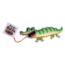 Fuzzu Fast Food Multicolored Gator and Pizza Catnip Toy One Size Ah 1 pk