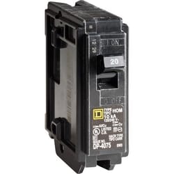 Square D HomeLine 20 amps Standard Single Pole Miniature Circuit Breaker