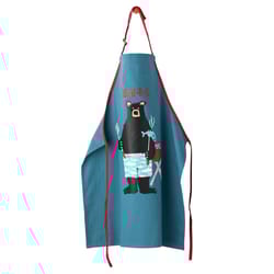 Little Blue House Blue Cotton Apron