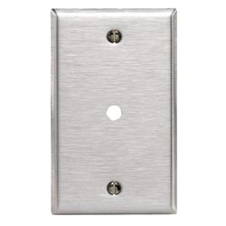 Leviton Silver 1 gang Stainless Steel Wall Plate 1 pk