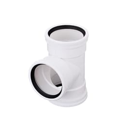 NDS Schedule 35 4 in. Gasket each X 4 in. D Gasket PVC Tee