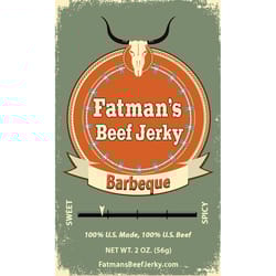 Fatmans Beef Jerky Honey BBQ Beef Jerky 2 oz Packet