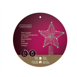 Lumineo LED Gold Star Tree Topper 9 in.