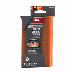 Ace  5 in. L x 3 in. W 120 Grit Medium  Angled  Sanding Sponge 