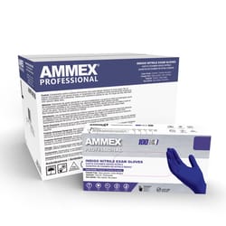 AMMEX Professional Nitrile Disposable Exam Gloves X-Large Indigo Powder Free 100 pk