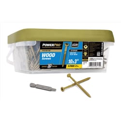 HILLMAN Power Pro No. 10 X 3 in. L Star Coated Coarse Exterior Wood Screw 800 pk