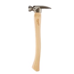 Milwaukee 19 oz Smooth Face Axe Framing Hammer 16 in. Hickory Handle