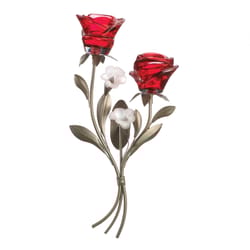 Gallery of Light 15.5 in. H X 5 in. L Multicolored Glass/Iron Wall Candle Sconce