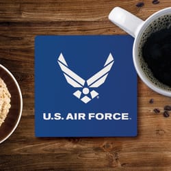 P Graham Dunn Blue/White Ceramic US Air Force Cork Coasters 1 pk