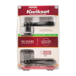 Kwikset Tustin Venetian Bronze Passage Lever 1-3/4 in.