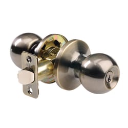 Ace Ball Antique Brass Entry Door Knob 1-3/4 in.