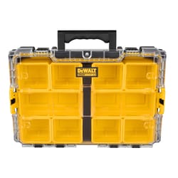DeWalt ToughSystem 2.0 Storage Organizer Impact-Resistant Poly 10 compartments Black/Yellow