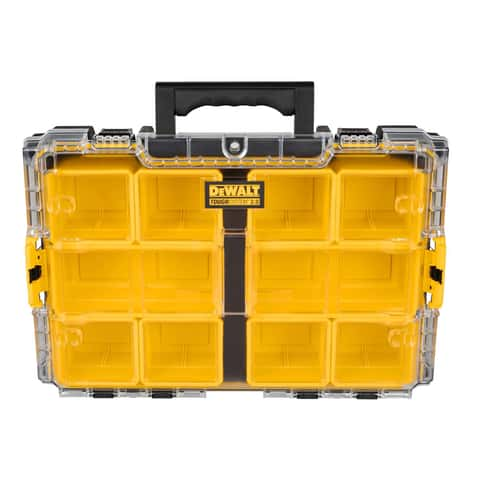 DeWalt ToughSystem 2.0 Storage Organizer Impact-Resistant Poly 10  compartments Black/Yellow - Ace Hardware