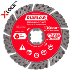 Diablo X-Lock 6 in. D X 7/8 in. Diamond Masonry Cut-Off Disc 1 pc