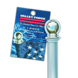 Valley Forge 5 ft. L Aluminum Flag Pole Brushed