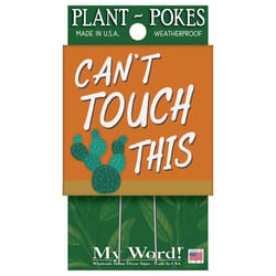 My Word! Multicolored Wood 4 in. H Can't Touch This Plant Pokes