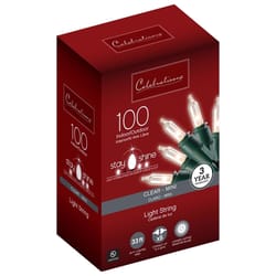 Celebrations Red Incandescent Mini Clear/Warm White 100 ct String Christmas Lights 33 ft.