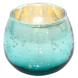 Karma Turquoise Barrel Votive Candles