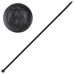 Screw Products YUKON #16 in. X 12 in. L Hex Black Steel Lag Screw 50 pk