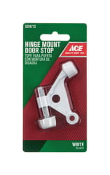 Ace 2-5/8 in. W Metal White Hinge Pin Door Stop Mounts to door and wall 0 in.