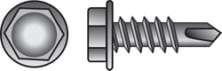 HILLMAN No. 10-16 Ga. X 1-1/4 in. L Hex Hex Washer Head Self-Drilling Screws 100 pk