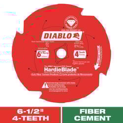 Diablo HardieBlade 6-1/2 in. D X 5/8 in. PCD Fiber Cement Blade 4 teeth 1 pk