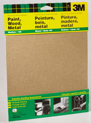 3M 11 in. L X 9 in. W 100 Grit Aluminum Oxide Sandpaper 5 pk