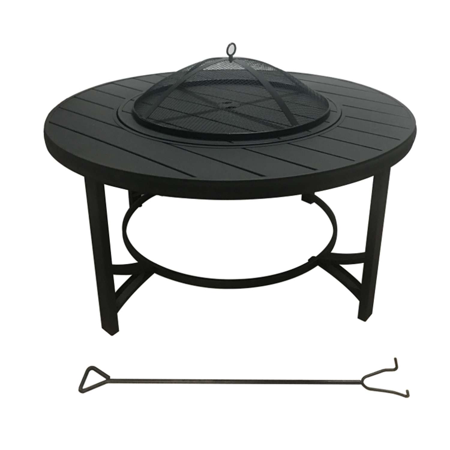 Living Accents 36 in. W Steel Round Wood Fire Table Ace Hardware