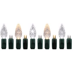 Celebrations Platinum LED C6 White 50 ct String Christmas Lights 25 ft.