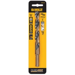 DeWalt Black & Gold 25/64 in. High Speed Steel Split Point Drill Bit 3-Flat Shank 1 pk