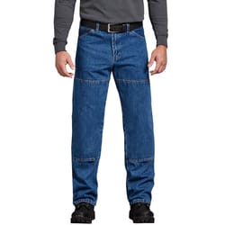 Dickies Men's Denim Double Knee Jeans Stonewashed Indigo Blue 5 pocket 1 pk