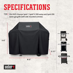 Weber Spirit 300/400 Series Premium Cover Black Grill Cover