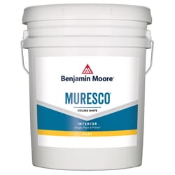 Benjamin Moore Muresco Flat White Ceiling Paint Interior 5 gal