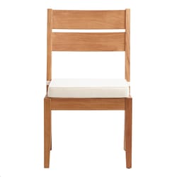Linon Home Decor Laurita Natural Wood Frame Modern Dining Chair White