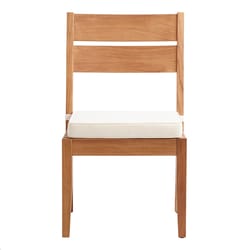 Linon Home Decor Laurita Natural Wood Frame Modern Dining Chair White