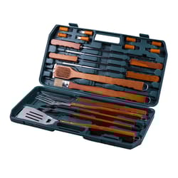 Picnic Time Oniva Stainless Steel Brown Grill Tool Set 18 pc