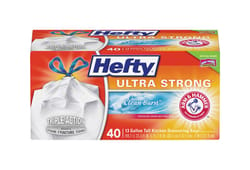 Hefty Ultra Strong 13 gal Fresh Kitchen Trash Bags Drawstring 40 pk