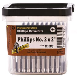 Big Timber Phillips #2 X 2 in. L Power Bit Set Steel 20 pc