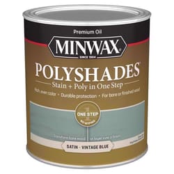 Minwax Polyshades Semi-Transparent Satin Vintage Blue Oil-Based Stain/Polyurethane Finish 1 qt