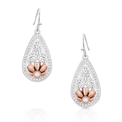 Montana Silversmiths Women's Gates of the Mountains Wildflowers Rose Gold Earrings Water Resistant