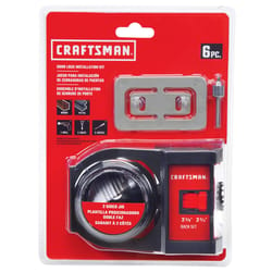 Craftsman Bi-Metal Door Lock Installation Kit 6 pc