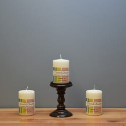 JANDE BLOKLYS Ivory Unscented Scent Pillar Candle