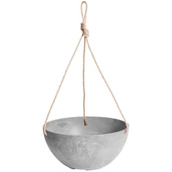 Novelty Artstone 5.9 in. H X 12.2 in. W X 12.2 in. D X 12.2 in. D Resin Napa Hanging Planter Gray