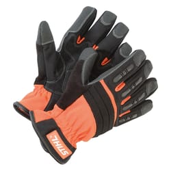 STIHL High Performance PRO Outdoor Gloves Black/Orange M 1 pair