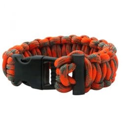 UST Brands ParaTinder 10 ft. L Orange Braided Paracord Medium Survival Bracelet