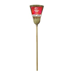 Rubbermaid Commercial 12 inch Corn Whisk Broom, Yellow, Flagged Natural Bristles for Multi-Surface Sweeping, Remove Dirt and Debris from Porches